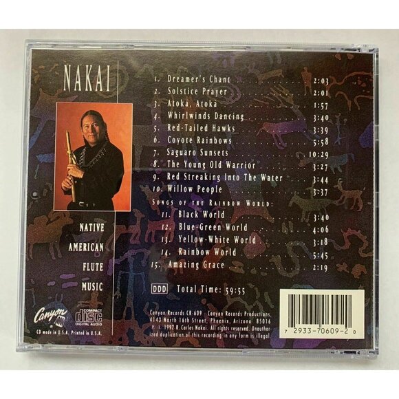 Emergence Nakai 1997 CD Native American Flute Music Songs of the Rainbow World - Picture 2 of 3